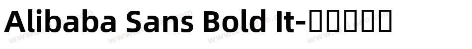 Alibaba Sans Bold It字体转换